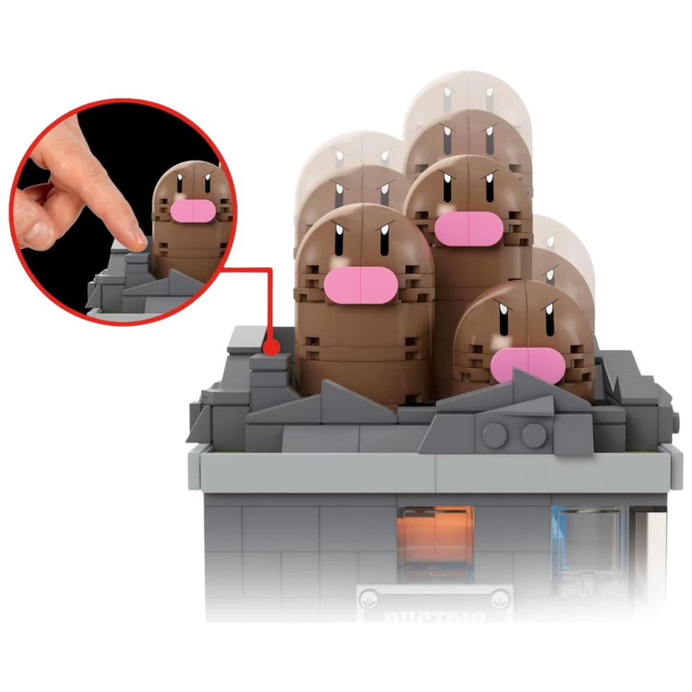 Mega Pokémon Mini Motion Dugtrio Building Set 350 Pieces Pop Up Motion Collectible Toy 13