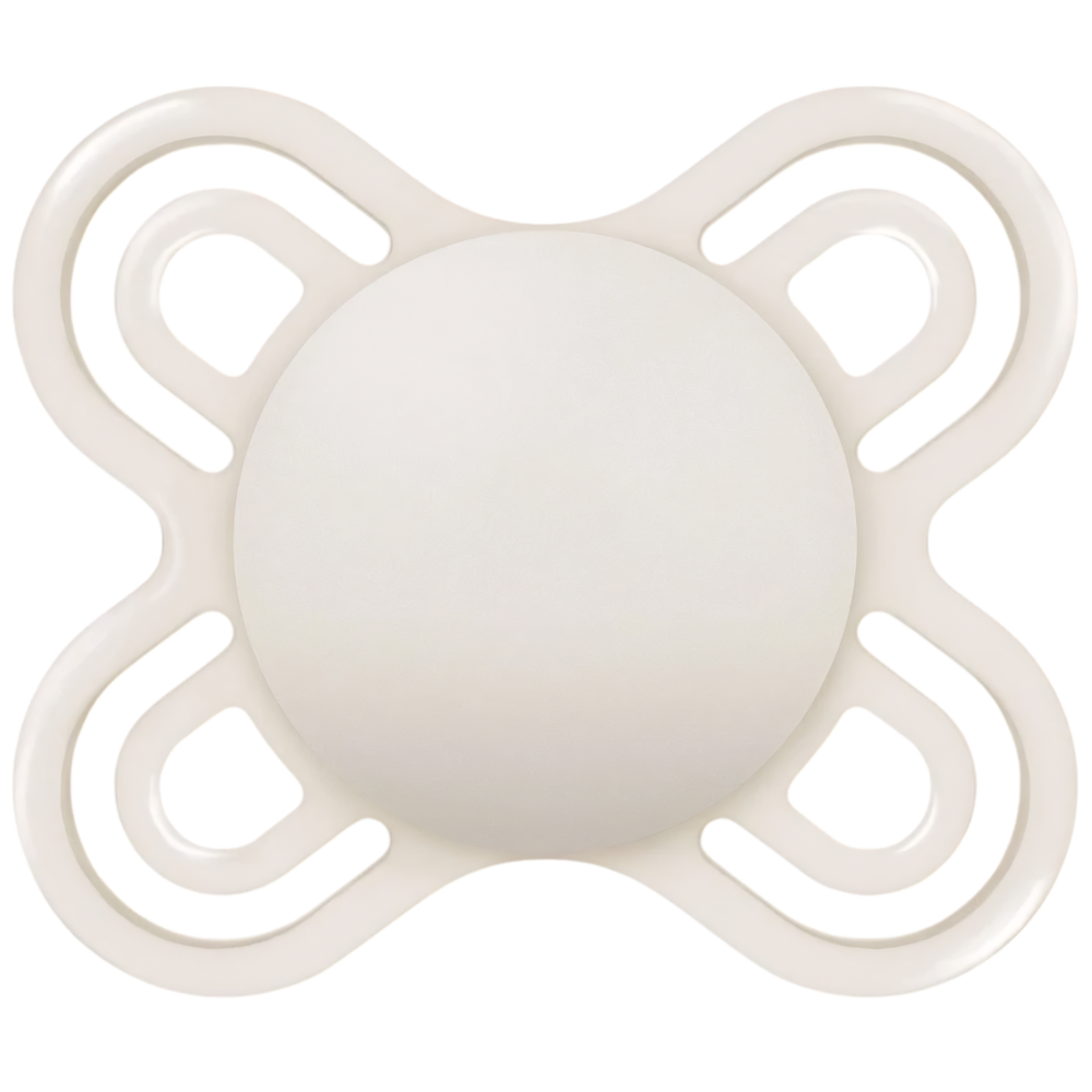 MAM Perfect Start Soothers 0+ Months Twin Pack, SkinSoft Orthodontic Newborn Baby Pacifiers