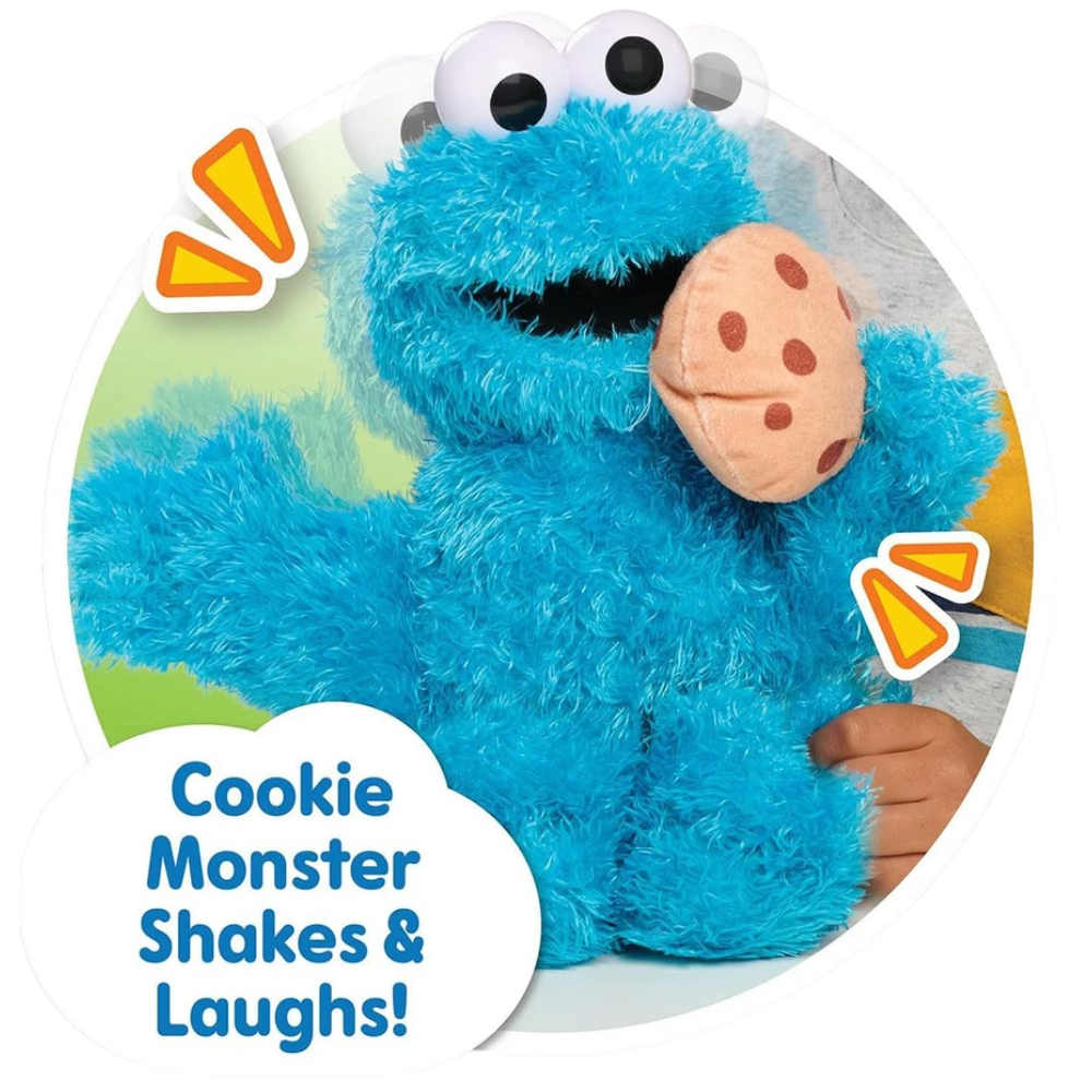 Sesame Street Cookie Monster Nom Nom 13.5" Interactive Plush Toy Sounds & Motion Age 18m+