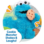 Sesame Street Cookie Monster Nom Nom 13.5" Interactive Plush Toy Sounds & Motion Age 18m+