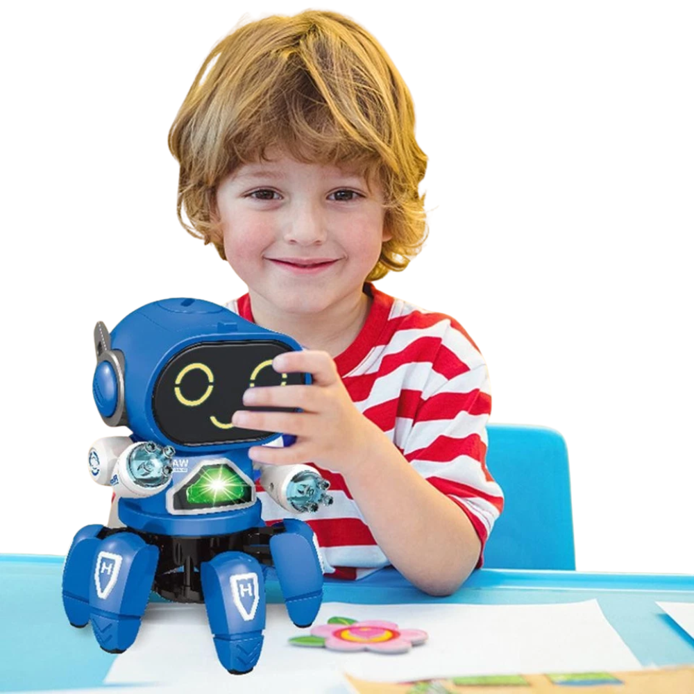 Kids Dancing Robot Toy with LED Lights Music Walking Action