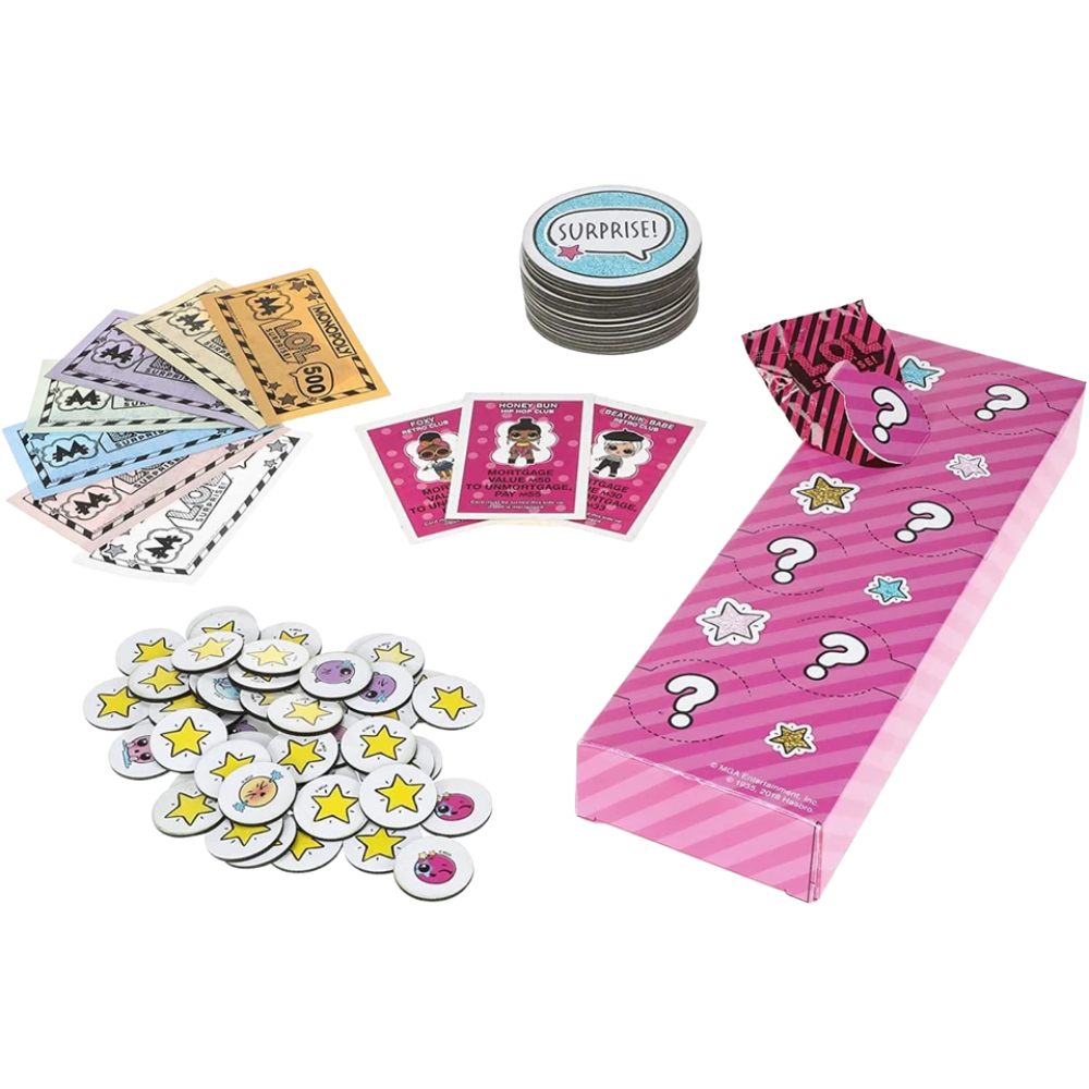 Monopoly Lol Surprise Edition Board Game E7572 Family Game for Kids Ages 8+ Collectible Dolls