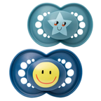 MAM Original Soothers 6–18 Months 2 Pack BPA-Free Orthodontic Baby Dummies