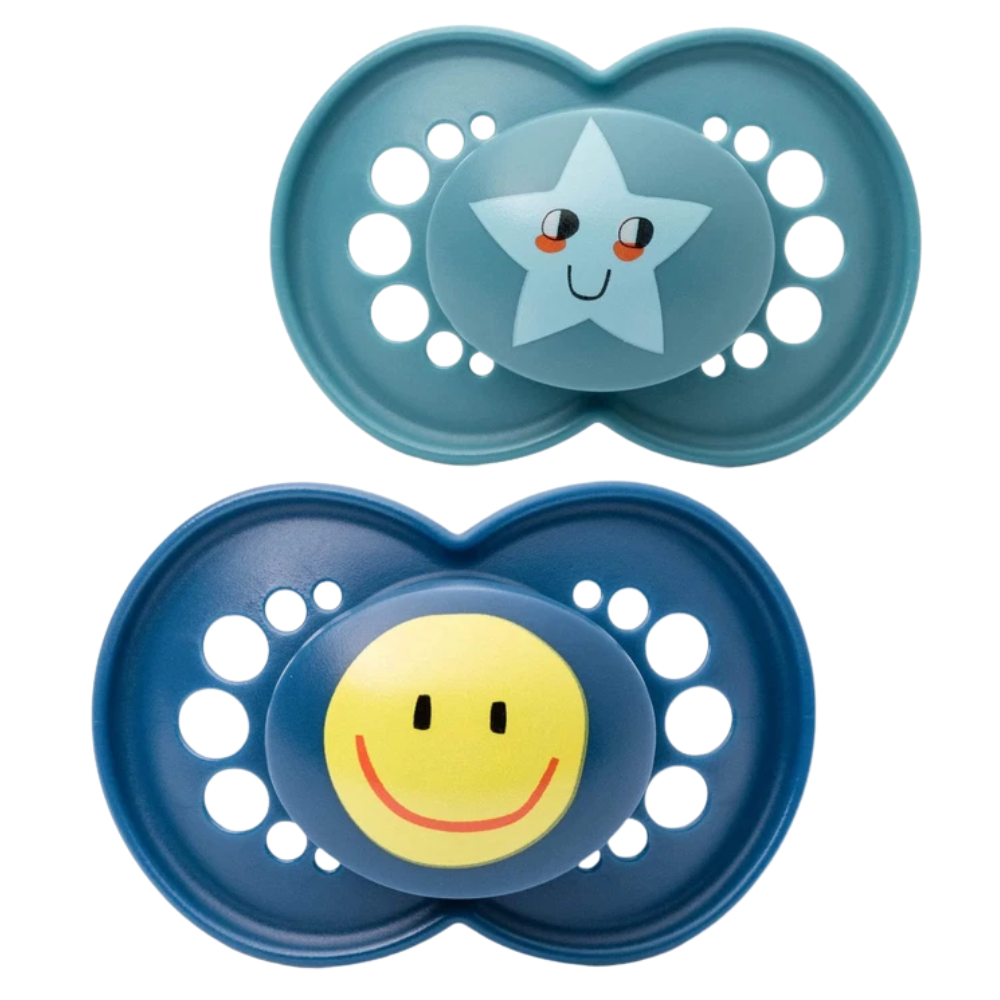 MAM Original Soothers 6–18 Months 2 Pack BPA-Free Orthodontic Baby Dummies