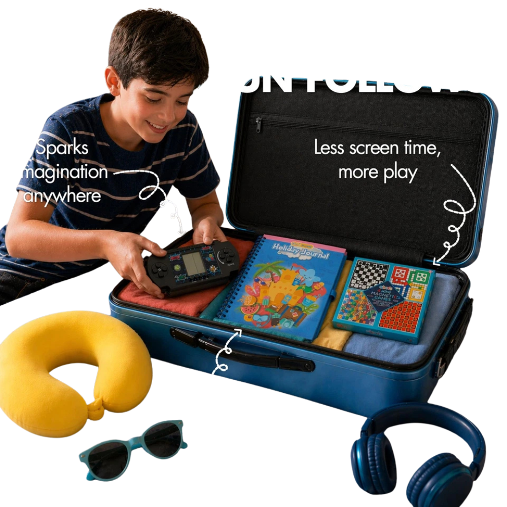 Abeec Big Kids Travel Games Pack 6 Activities for Ages 8-12 Portable Holiday Fun Set