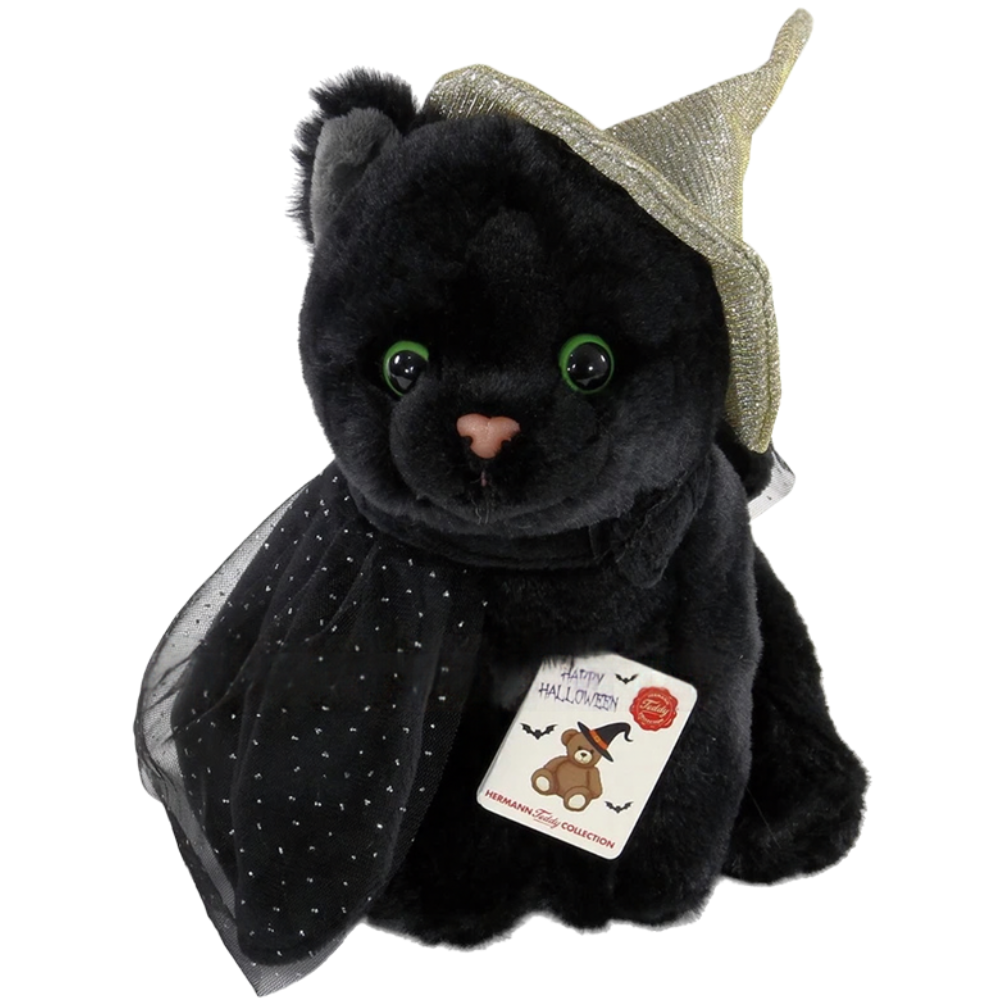 Teddy Hermann Halloween Witch Cat Plush Soft Toy Spooky Teddy Gift 94613 Bnwt Cute Cuddly Toy