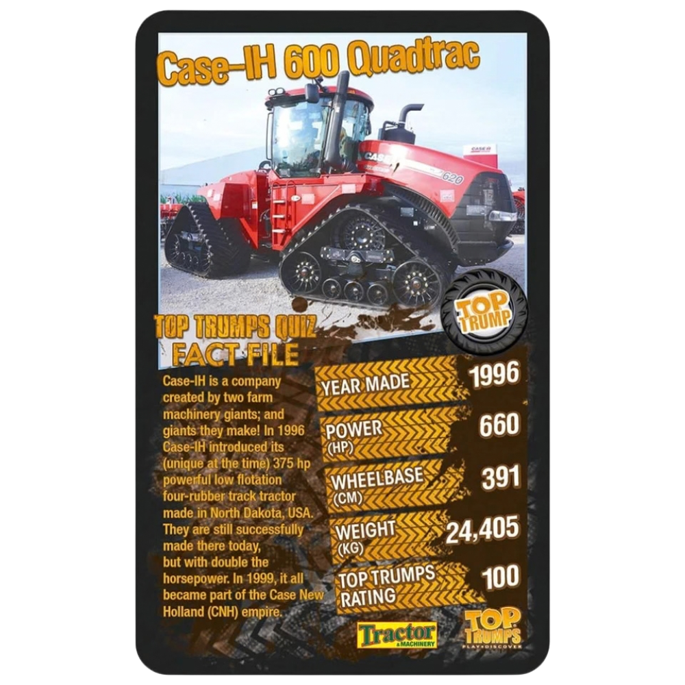 Top Trumps Tractors Card Game – Top 30 Farming Machines Facts & Family Fun Game