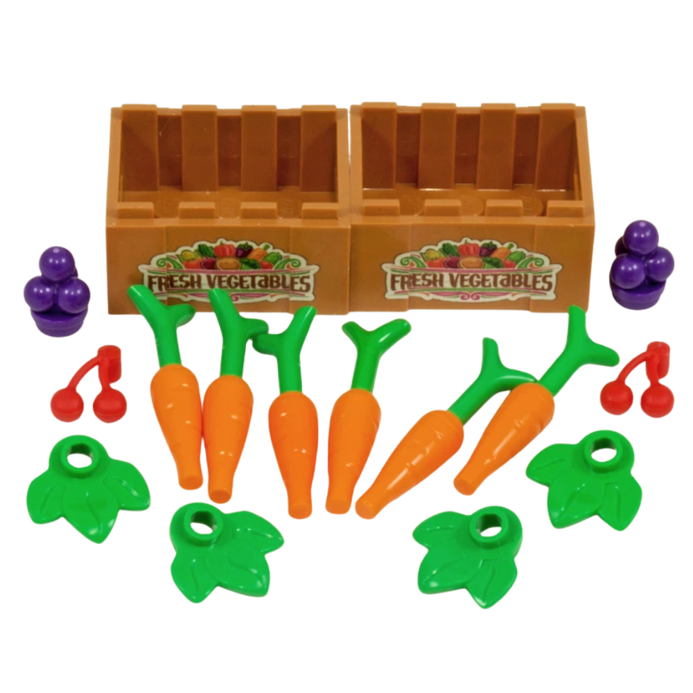 LEGO Fruit & Vegetable Crates Set of 2 Fresh Vegetables Market Stall