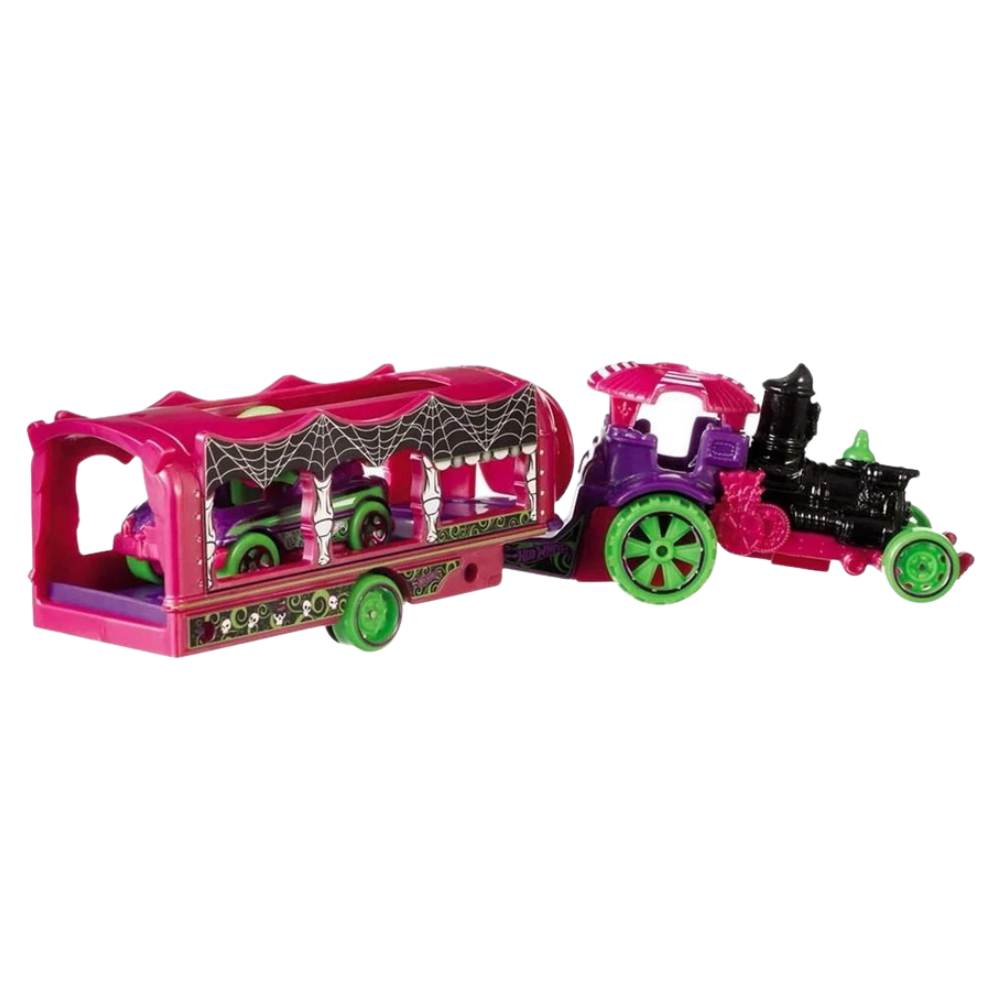 Hot Wheels Super Rigs Car-Nival Steamer Push Vehicle Semi Truck Trailer Car Toy 3+ New