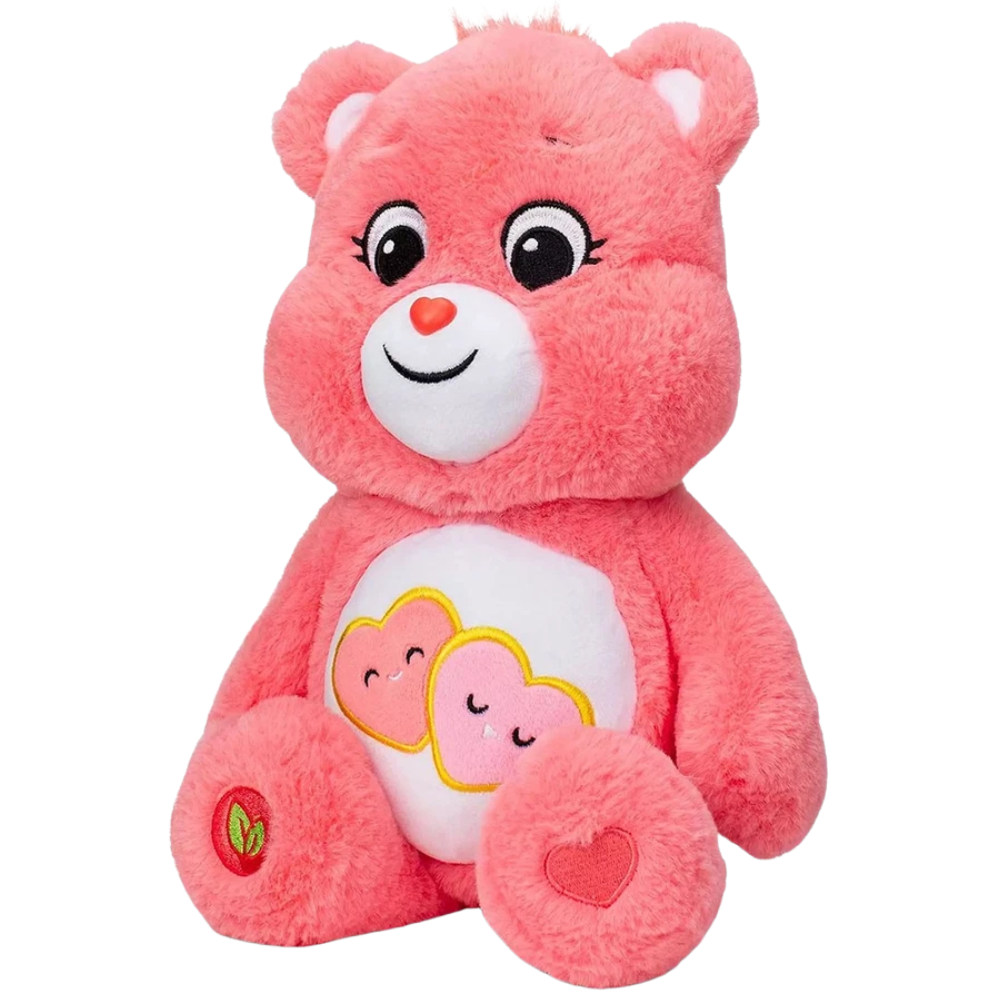 Care Bears Love-A-Lot Bear 22cm Bean Plush Soft Toy Cuddly Collectible Gift Age 4+