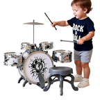 My First Drum Kit Play Set Drums Cymbal Foot Pedal Stool Kids Musical Toy Instrument
