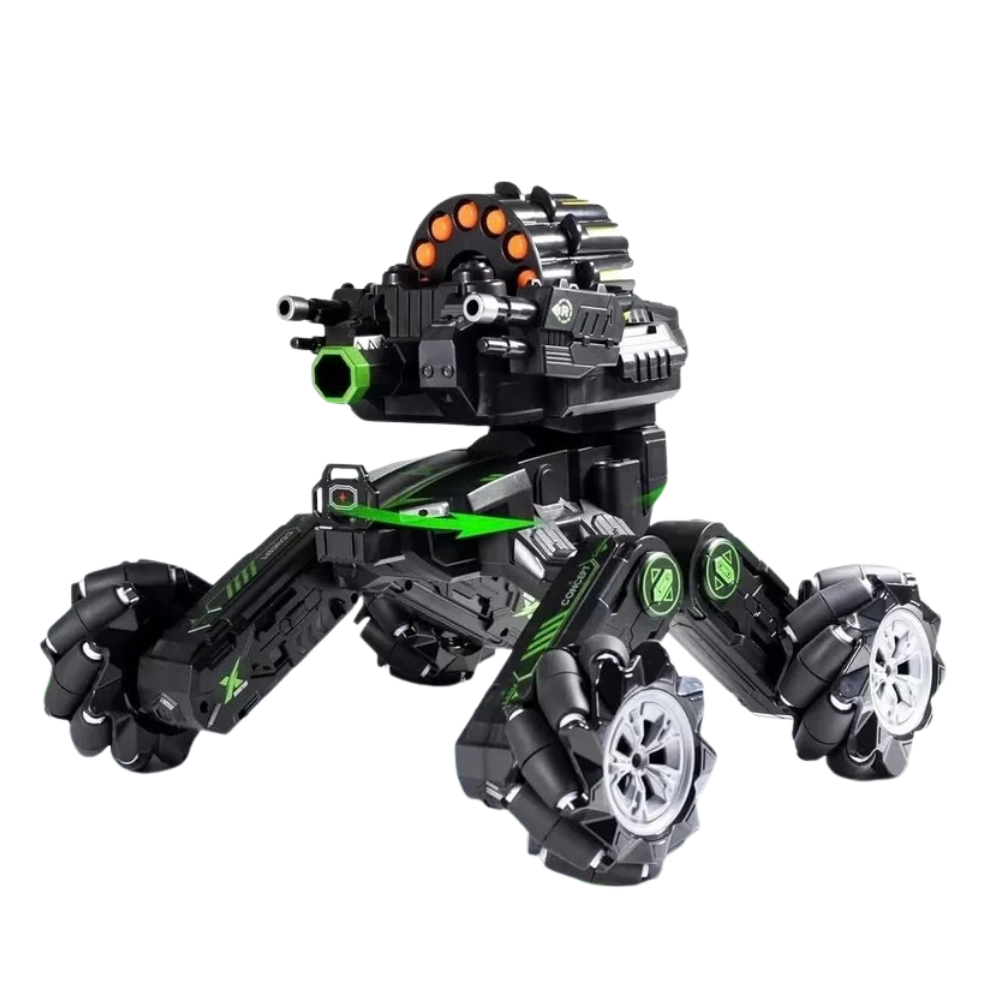 Rc Battle Tank 4wd Soft Dart Gun Smoking Effects Led Lights Remote Control Kids 8+