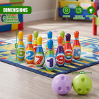 Dinosaur Bowling Set for Children Plastic Skittles Game Carnival Educational Indoor Toy Fun