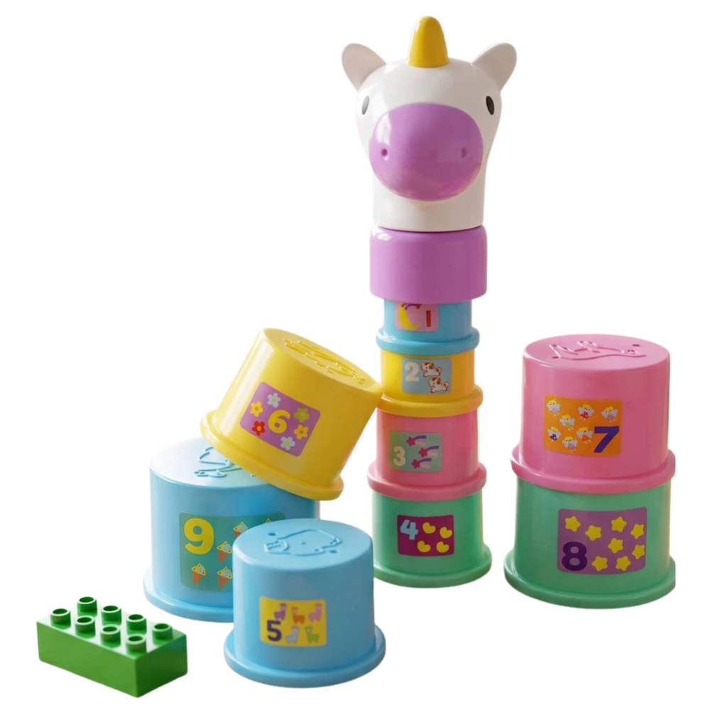 Baby Stacking Cups Unicorn Toy 12+ Months Nesting Shape Sorter Toddler Bath Play Set Games