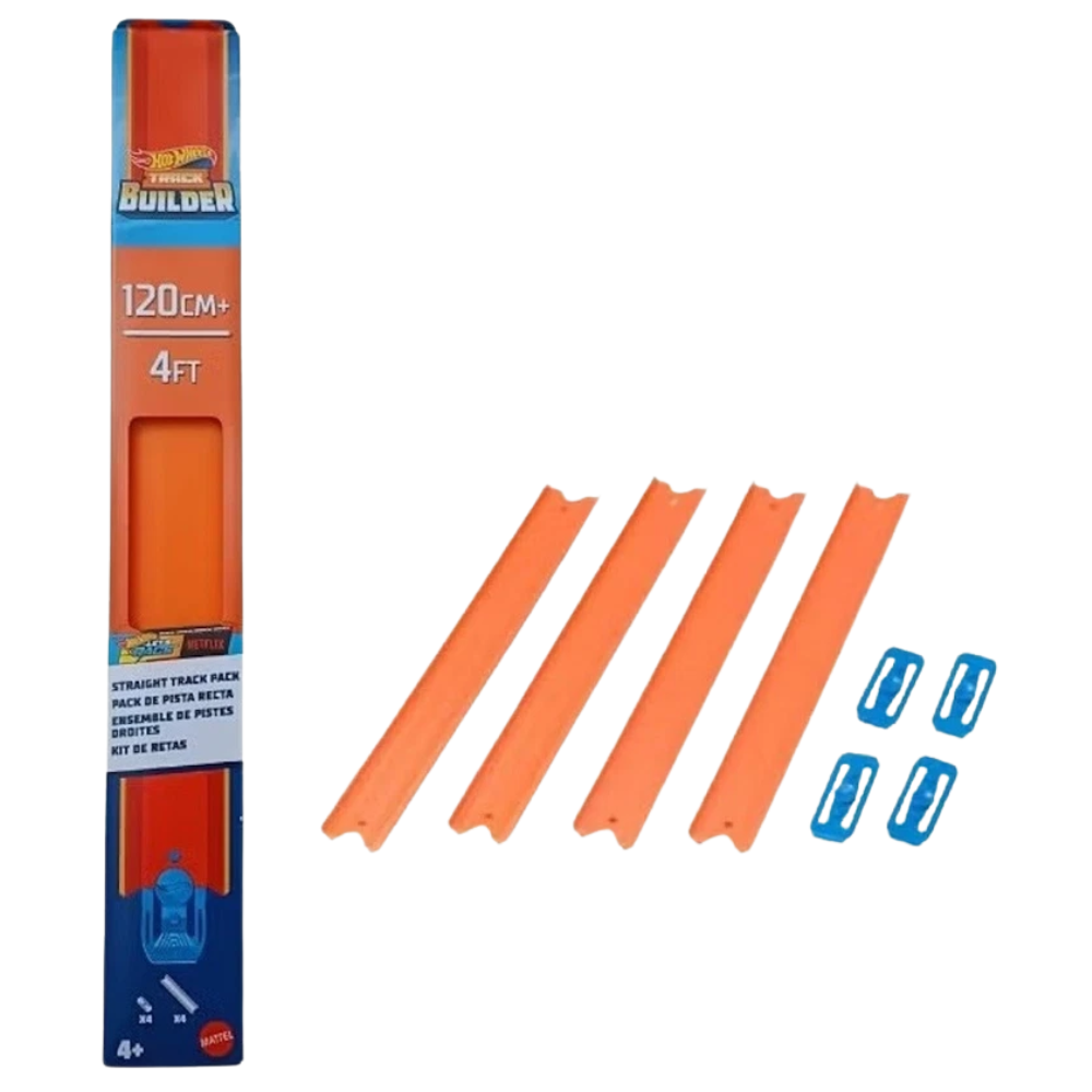 Hot Wheels Track Builder Orange Straight Track Pack 1.2m Racing Stunt Set Kids Toy 4+
