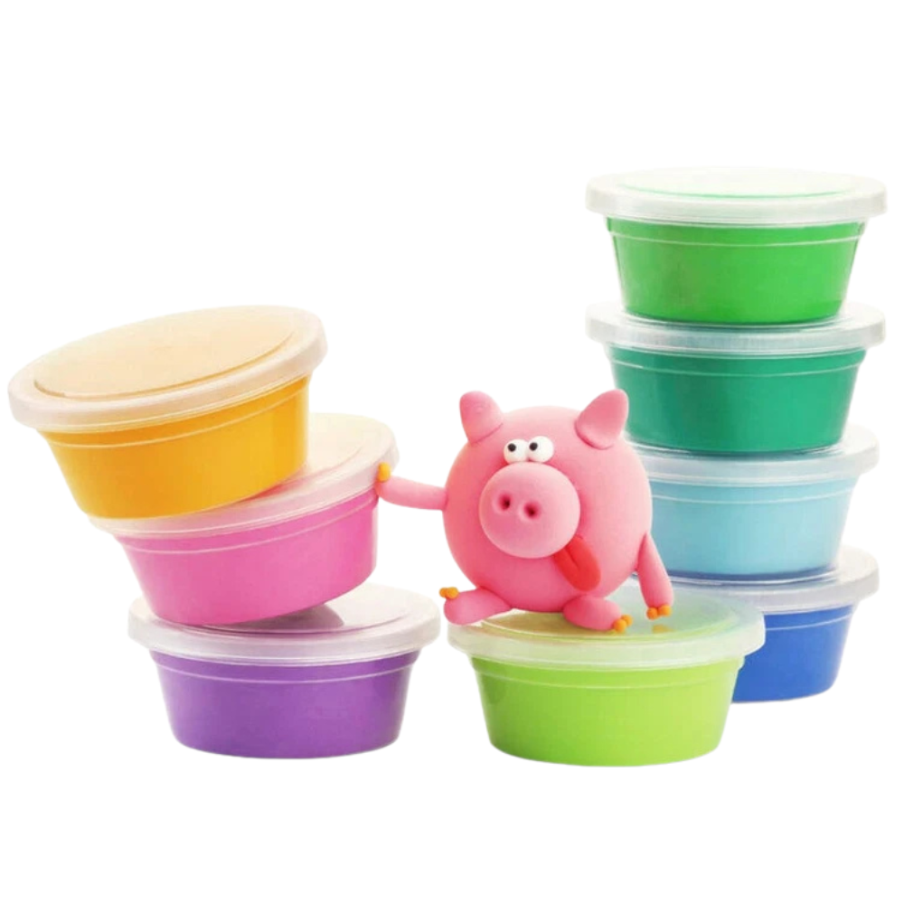 Hey Clay 6-Can Animal Set Non-Toxic Air-Dry Modelling Clay for Kids Crafting Fun New Uk