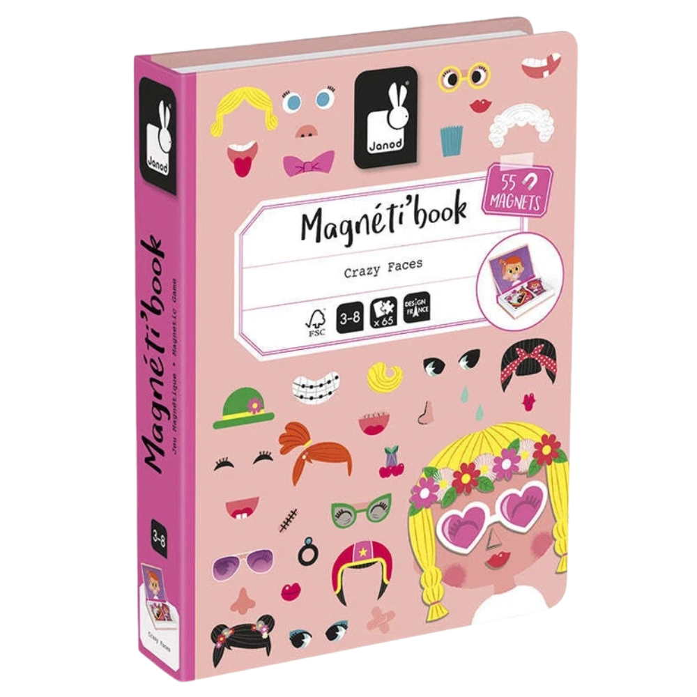Janod Girls Dress Up Magneti'Book Magnetic Toy 46 Magnets 8 Outfit Cards