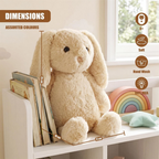 Stuffed Easter Bunny Plush Soft Rabbit Seated Super Cuddly Bunny Toy Pet for Kids & Home