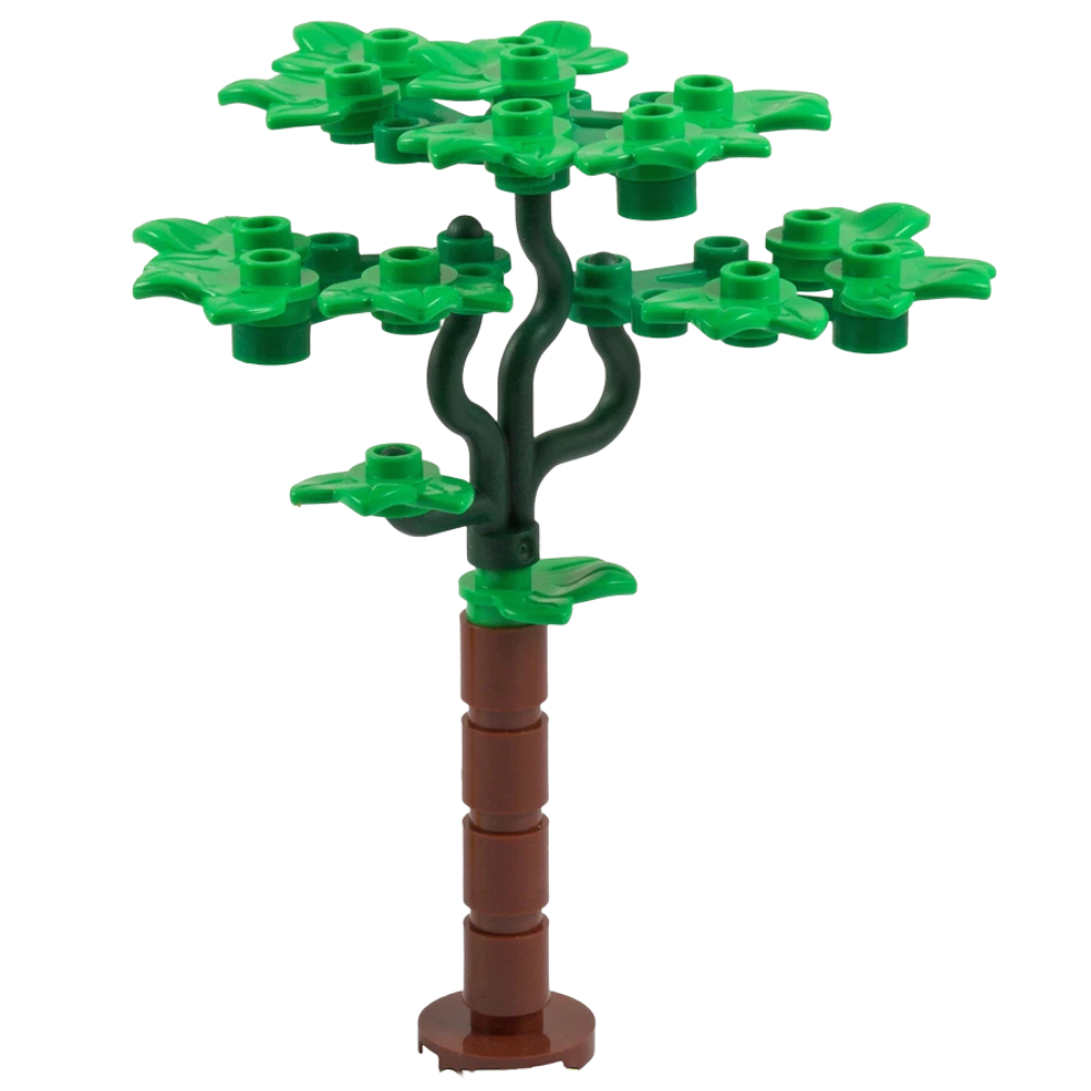 Lego Leafy Green Trees Pack of 2 New Genuine Parts 9.5cm Tall Street Scene Building Set Kit