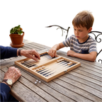 3 in 1 Wooden Board Game Set Chess Draughts Backgammon Folding Portable Strategy Games 3+