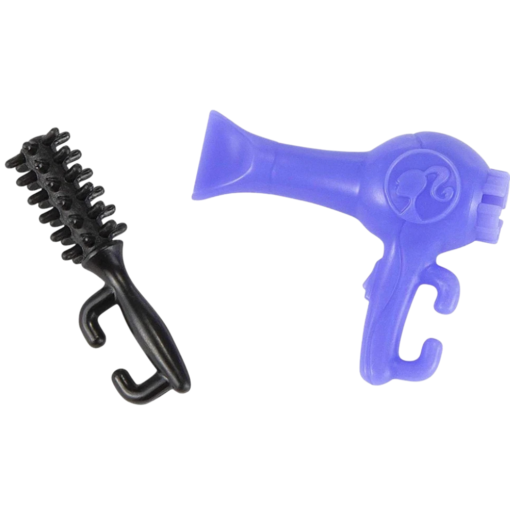 Barbie Salon Stylist Doll 30.4cm with Hair Dryer Brush Clips Stylish Uniform Kids Toy Gift