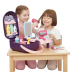 Kids Barber Shop Pretend Play Set with Carry Case Hair Salon Toy Kit