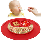 Silicone Baby Feeding Snack Mat Toddler Suction Placemat & Food Tray