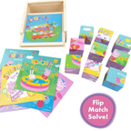 Peppa Pig Wooden Block Puzzle for Toddlers Kids Learning Toy