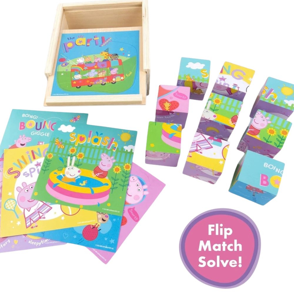 Peppa Pig Wooden Block Puzzle for Toddlers Kids Learning Toy