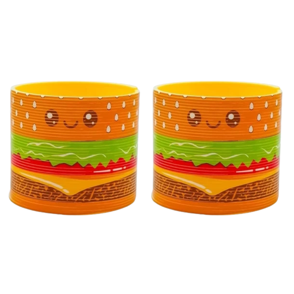Hamburger Magic Spring Slinky Fidget Toy Kids 3+