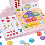 RLS Wooden 2-in-1 Jigsaw Puzzle and Matching Game for Kids with Letters, Numbers and Cards