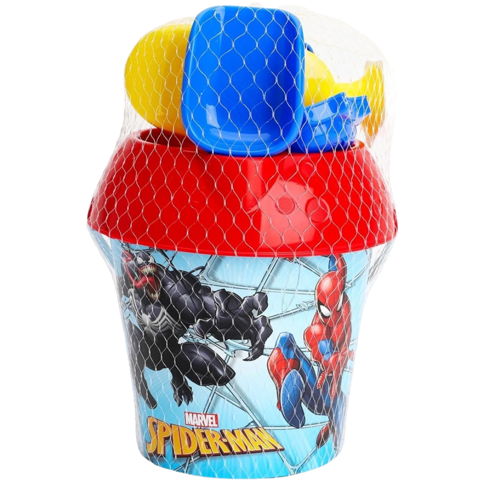 Toyland Spiderman 6 Piece Bucket & Spade Set With Watering Can, Sand & Water Beach Toys
