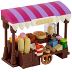 LEGO Market Stall Set with Bakery, Fruit & Veg and Fishmonger Shops MOC Kit