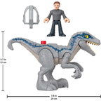 Imaginext Jurassic World Dominion Dinosaur Toy Set with Blue & Owen Grady Action Figures Kids