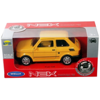 Welly Fiat 126p Yellow Diecast Model Car Toy 1:32-1:34 Scale Polish Italian Classic Collectible