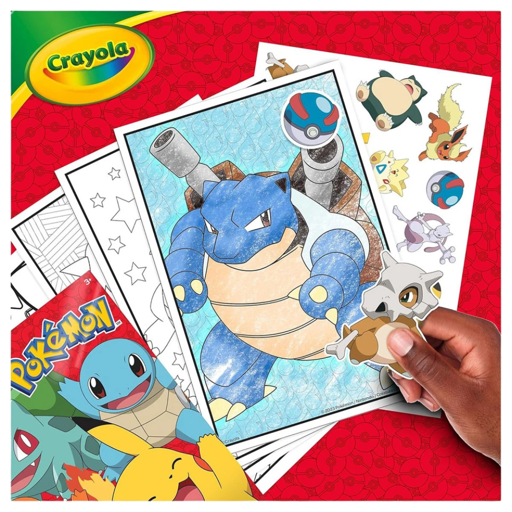 Crayola Pokémon Colouring Book with Stickers 96 Pages Activity Book for Ages 3+