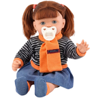 18 Inch Realistic Ginger Baby Doll Soft Body Sleeping Freckles Dummy Sounds Lifelike Toy