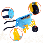 Kids Wheelbarrow Sand Playset 8 Pcs Beach Garden Toys Watering Can Shovels Moulds Mill