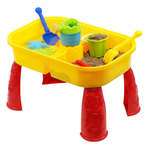 Kids Sand & Water Table Garden Sandpit Play Set with Watering Can Spade Fork Bucket Toys