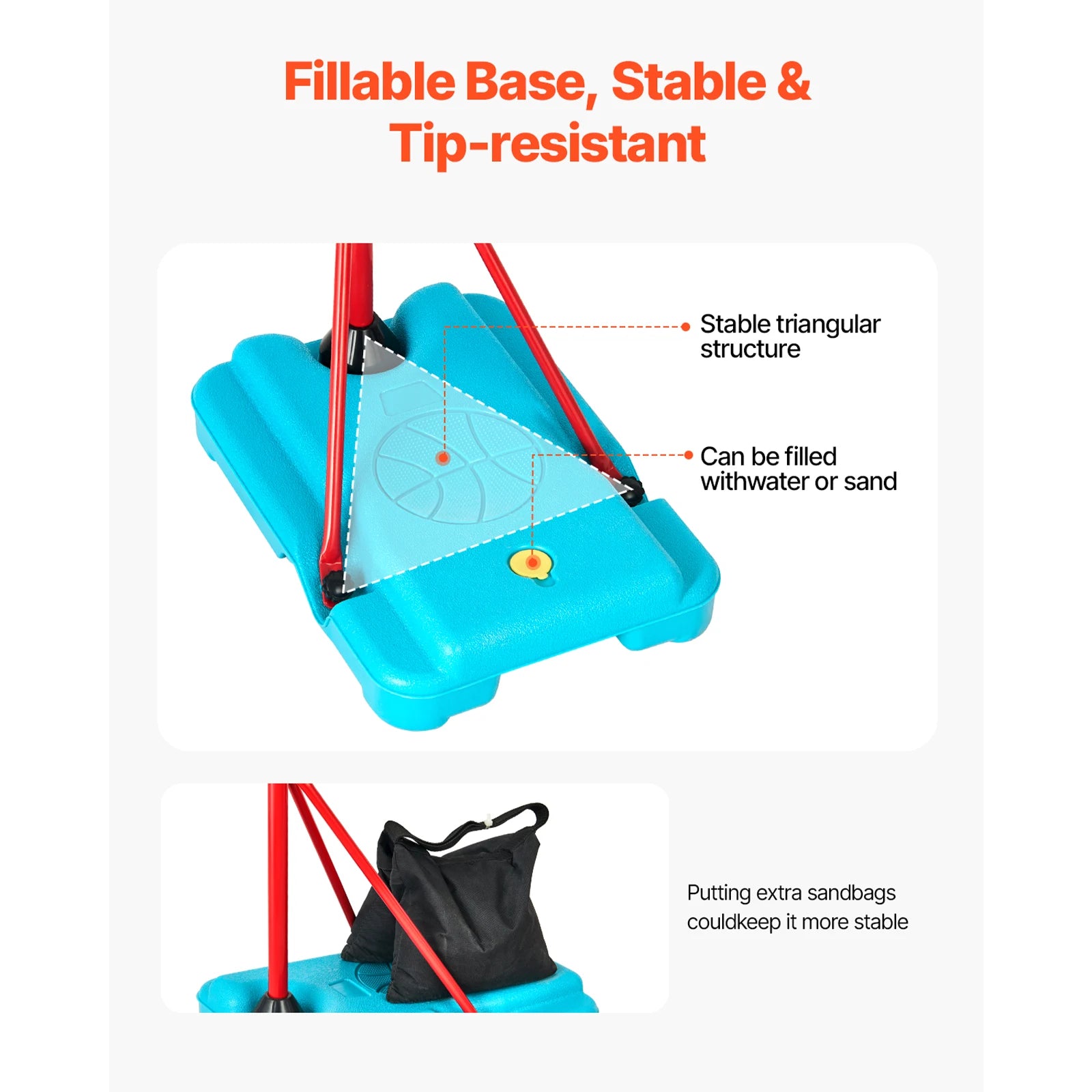 Adjustable Toddler Basketball Hoop 104–190CM Kids Indoor Outdoor Sport Toy Set