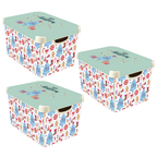 Curver Merry Christmas 22l Storage Box Festive Iml Print Design Christmas Home Storage