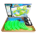 Glow in the Dark Racing Track Set 65 Piece Rc 2 Player Slot Cars Loops Stunts Kids Gift 6+