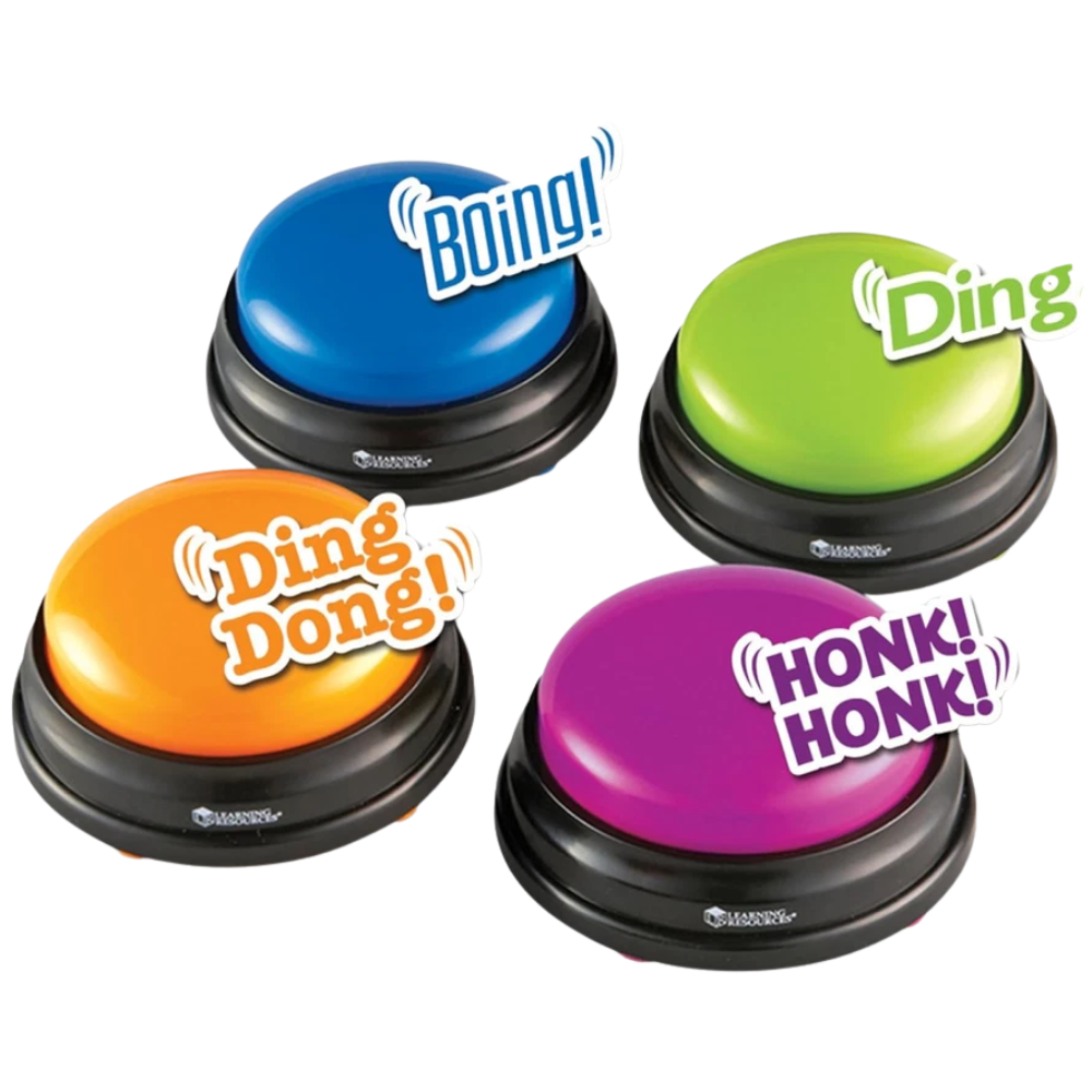 Learning Resources Answer Buzzers Set 4 Classroom Game Buzzers for Kids Educational Fun Toy