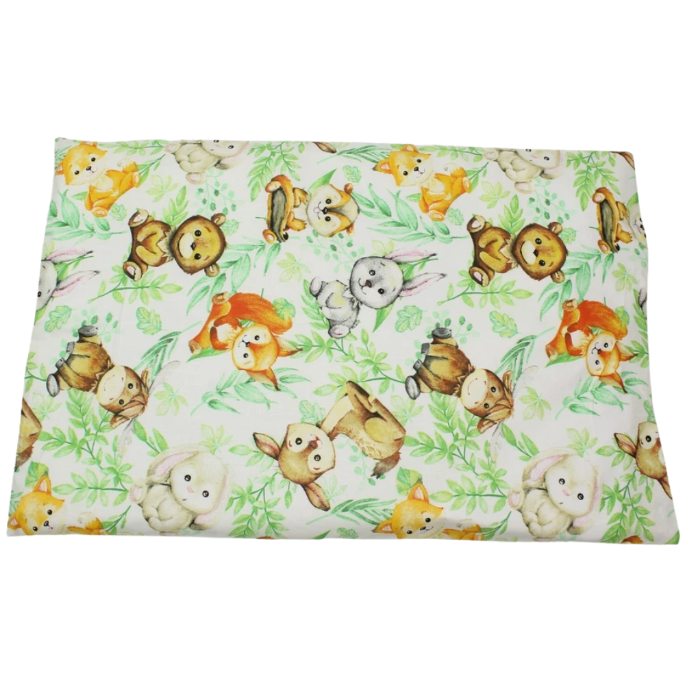 Baby Pillowcase 40x60cm 100% Cotton Zipped Pillow Cover Jungle Floral Print