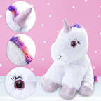 Abeec Light Up Unicorn Plush Toy Magical Soft Cuddly Unicorn Gift for Kids Bedroom Decor