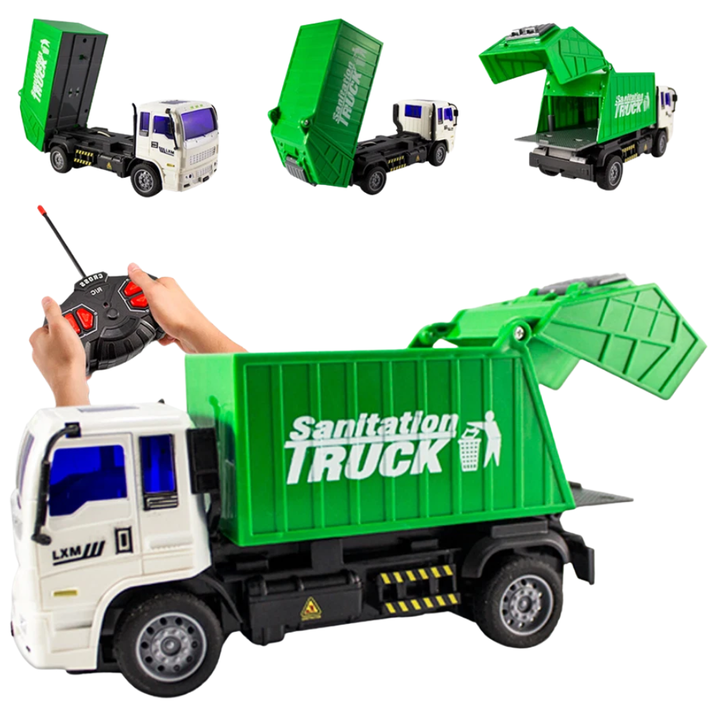 Rc Excavator Truck Remote Control Construction Vehicle Toy for Kids Battery Powered Gift