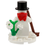 Lego Snowman Christmas Minifigure Winter Cake Topper Made with Genuine Lego Bricks Accessory