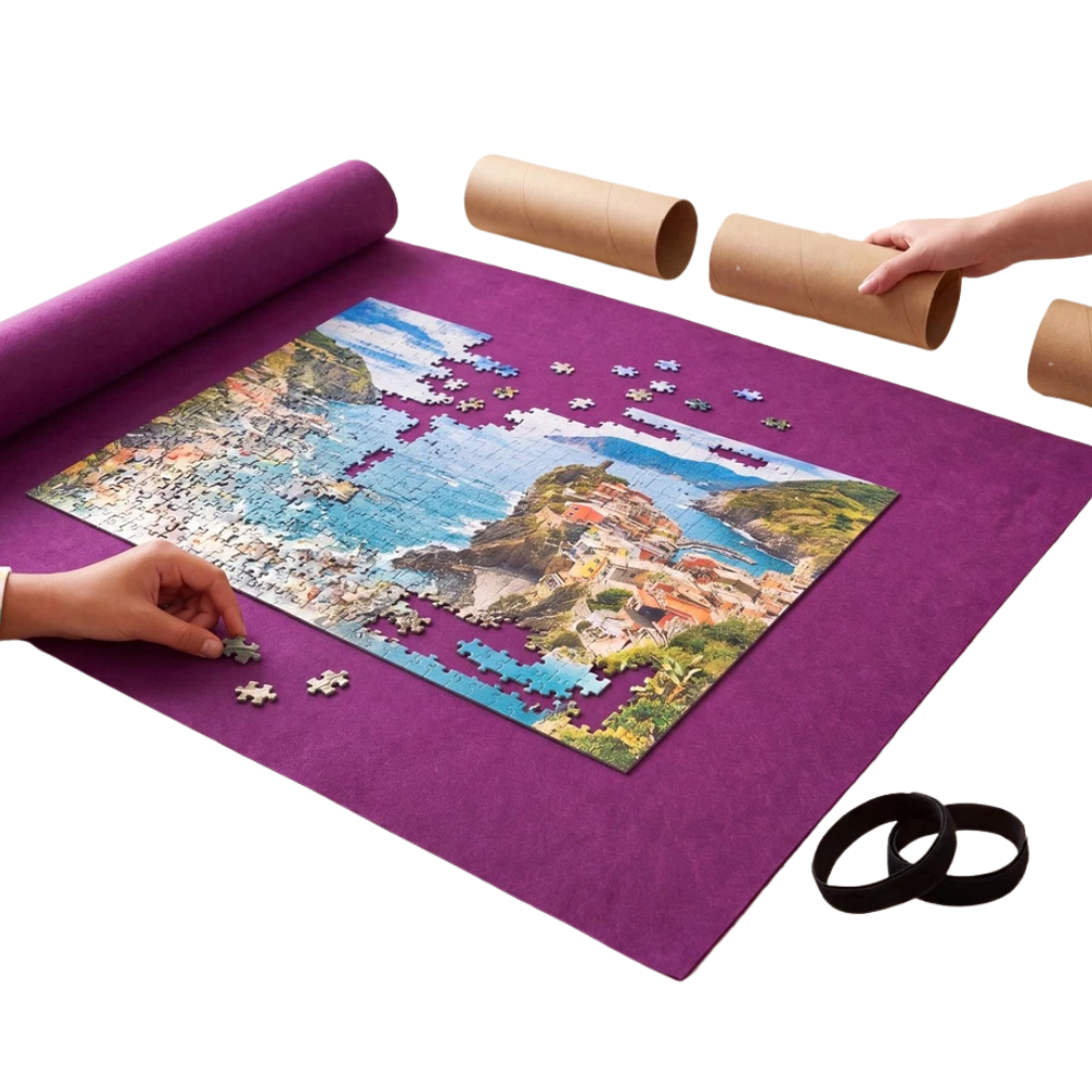 Puzzle Roll Up Mat for 3000-Piece Jigsaw Puzzles Portable Storage Saver Mat for Easy Move