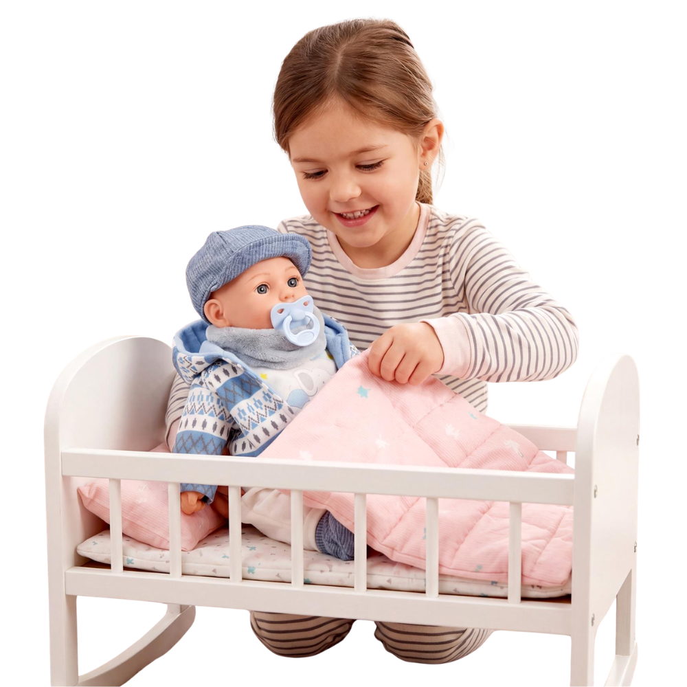 16" Baby Dolls Felix & Louise Soft Body with 16 Sounds Blue Coat & Dummy