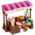 Lego Market Stall Bakery Cake & Bread Shop Custom Kit Made with Real Lego Bricks Display Set
